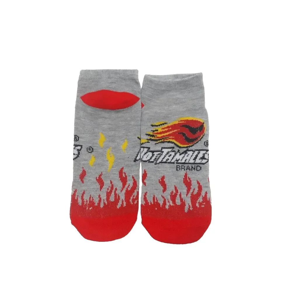 Hot Tamales Candy Food Novelty Mens Adult Sz 6-12 6-pair Low Cut Socks NWOT